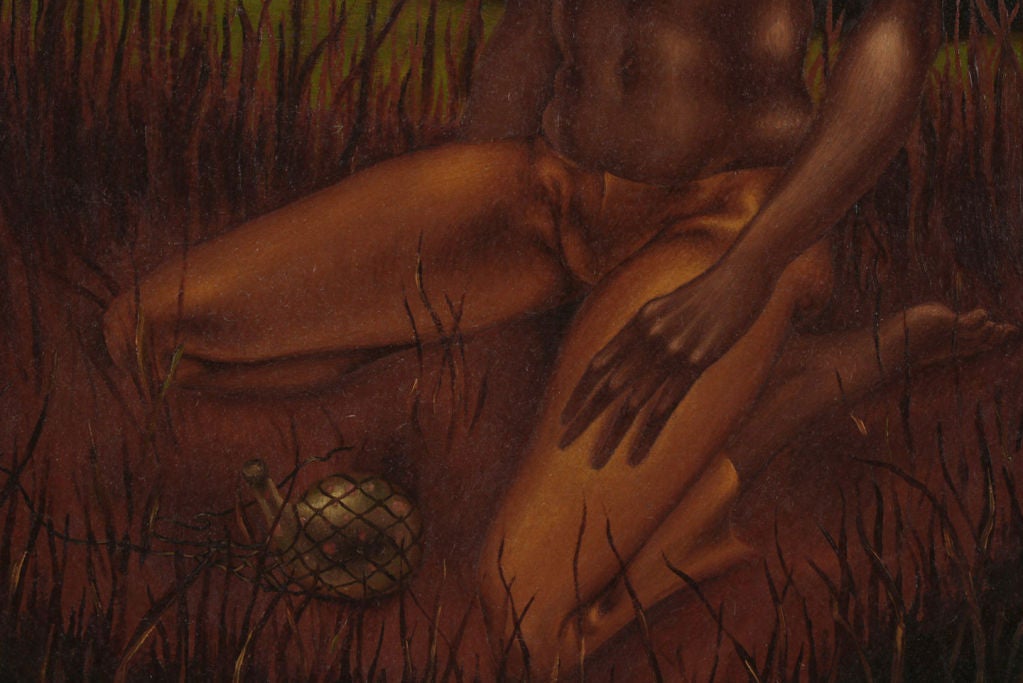 Masonite African American Slave Painting by Dan Atkinson 1951 For Sale
