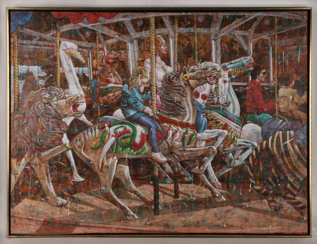 Large and impressive oil painting by Raymond Howell (1931 - 2002 ). <br />
<br />
Signed and dated lower left: 