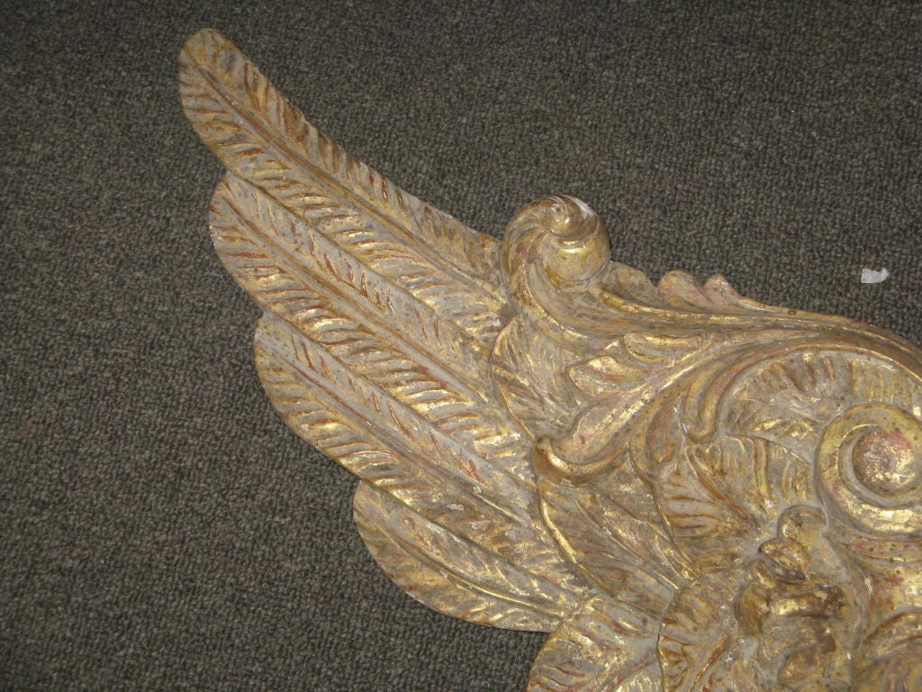 Mid-20th Century Carved Italian Giltwod Wings C. 1930's