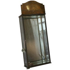 Vintage Bronze And Glass French Wall Display Cabinet