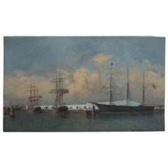 Fabulous 19th Century Sailing Ships painting