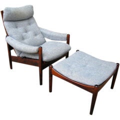 Leid Rosewood Chair and Ottoman