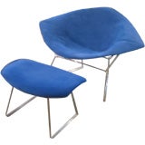 Harry Bertoia Large Diamond chair and ottoman by Knoll