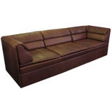 1970'sThin lined leather Sofa