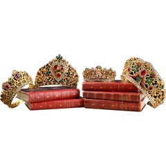 Beautiful Collection of 19th Century Gilt Brass Repousse Crowns