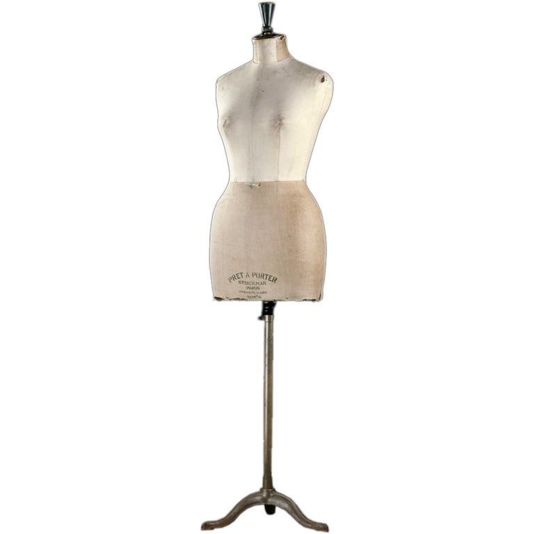 "Pret a Porter" French Vintage Cast Iron Mannequin Dress Form