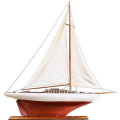 French Antique Model Sailboat