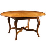 Country French Walnut Round Dining Table
