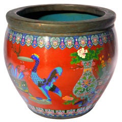 Vintage CLOISONNE JARDINIERE