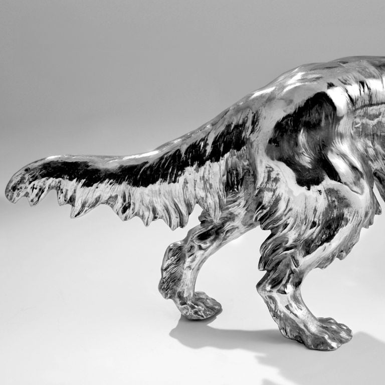 silver hunting dog