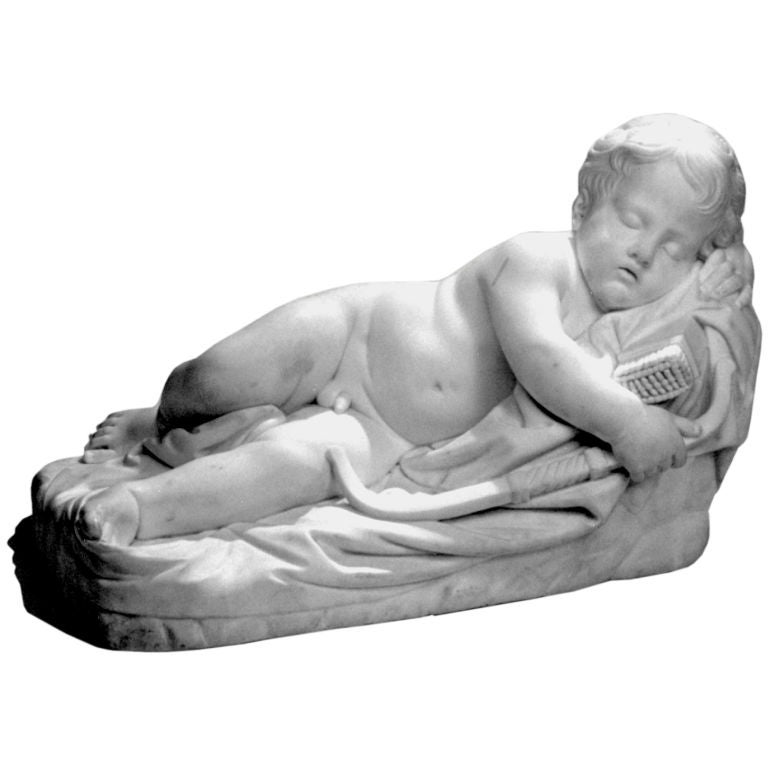 Marble Cupid Figure For Sale