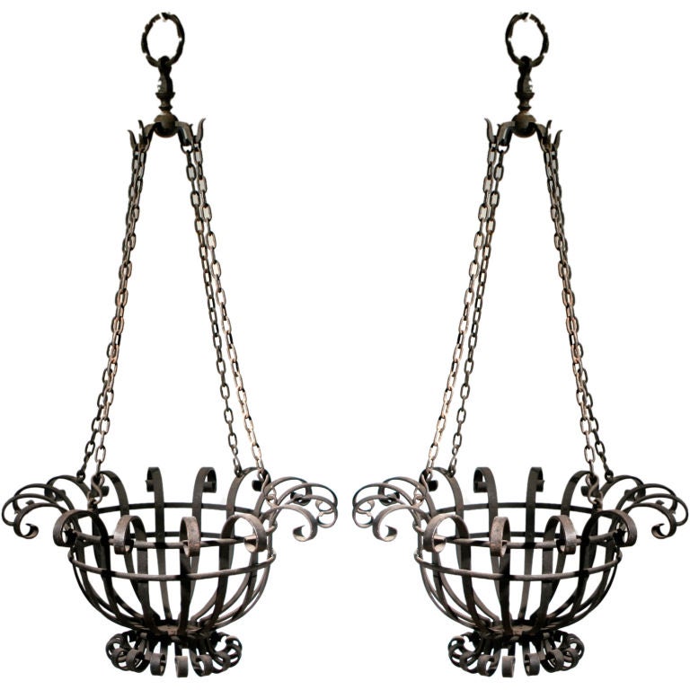 French Iron Hanging Baskets