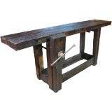 19th Century Primitive French Work Bench/Console