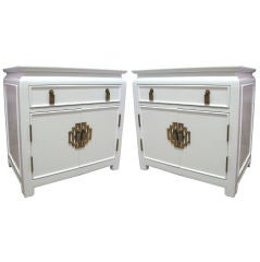 Fabulous Pair of Lacquered Neo Ming End/Side Tables