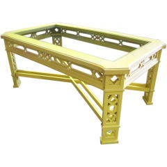Retro Chinese Chippendale Style Coffee Table