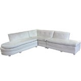 Exceptional Asymetrical Steamline Deco Sofa