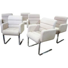 Set of 6 Italian PACE Chairs Designed by Mariani