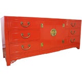 Exceptional  Chinese Chippendale Style Lacquered Cabinet