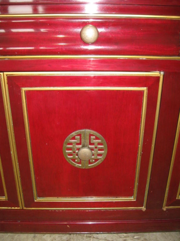 Exceptional Chinoiserie Inspired Lacquered Sideboard
