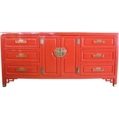 Exceptional Chinese Chippendale Style Lacquered Cabinet