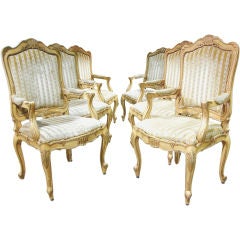Set of 6 Minhiber Rococco Style Armchairs