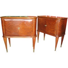 Vintage Elegant Opposing Pair of Umberto Brichetto End Tables, Italy