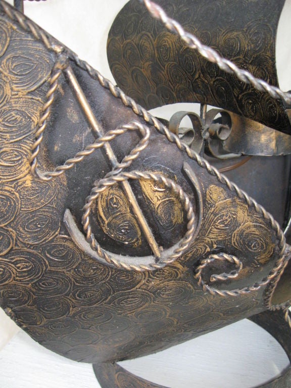 Exceptional large Galleon Lamp, one of a Pair. One has copper tendancies, one has a pewter hue.<br />
Incredibly decorativeon a console or sideboard, see pics listed<br />
Are sold per Piece.<br />
For additional,