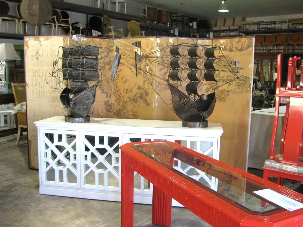 Exceptional Large Galleon Lamp, One of a PAIR! 1