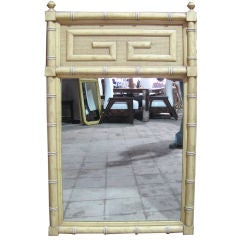 Faux Bamboo with Greek Key Mirror