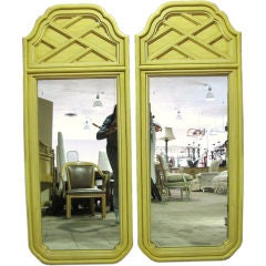 Decorative Pair of Mid Century Ming Style Mirrors