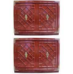 Vintage Fabulous Pair of Chinese Chippendale Style Bureaus