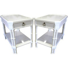 Elegant pair of Lacquered Chippendale Style End Tables