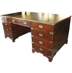 Vintage Exceptional  Large  English Campaign Desk