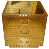 Vintage Brass Nailhead Small Dresser