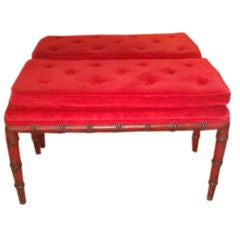 Vintage Pair of Mid Century Marvelous  Miami  Beach Benches