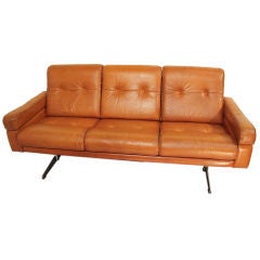 Original 1960’s Leather 3 seater Sofa by De Sede