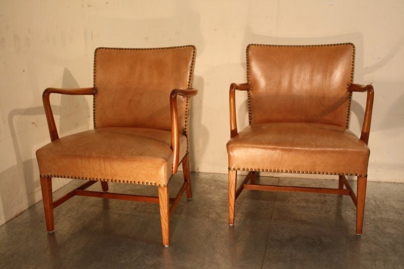 An original pair of Danish armchairs designed by Dorty Dyrlund