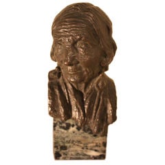 An Original Bronze of an  American Native American Woman  c1935