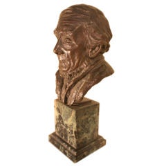 An Original Bronze of an Elderly Man "Old Walter"