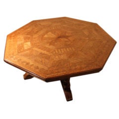 Antique An English Parquetry Top Low Table c1890