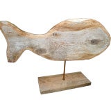 Large Folk Art Driftwood Whale