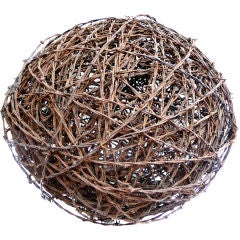Large Folk Art Wire Ball