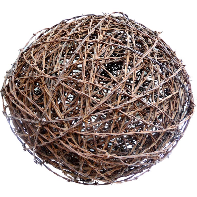 Large Folk Art Wire Ball For Sale
