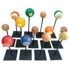 Billiard Balls On Stands