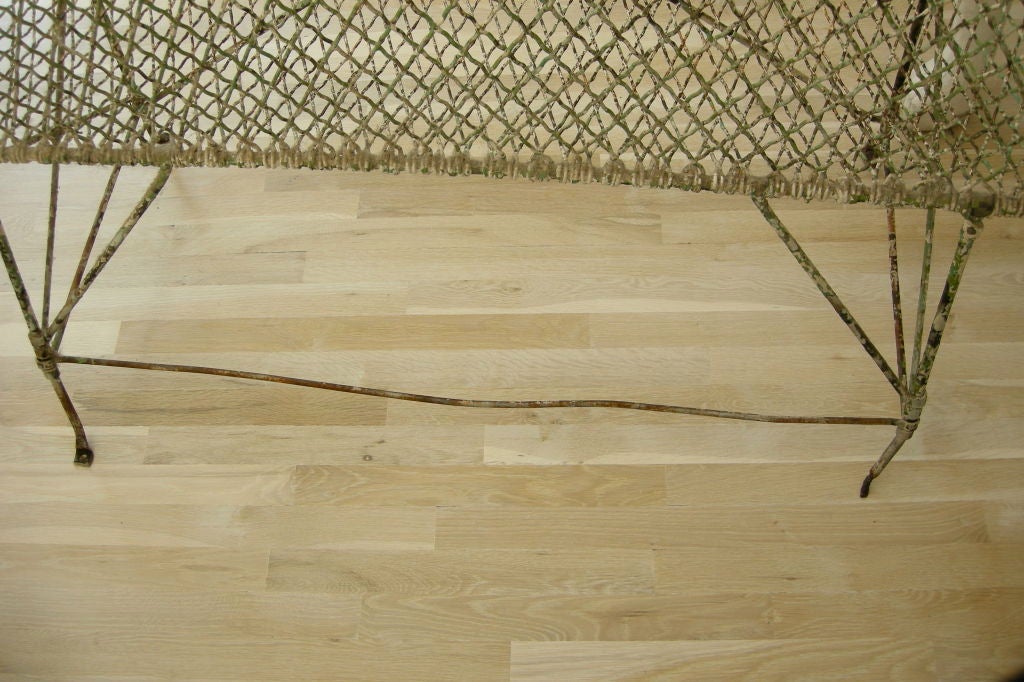 Metal Charming French Wire Bench
