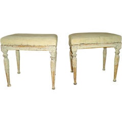 Antique Pair of Swedish Gustavian Tabourets