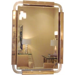 Mirror with Lucite & Metallic detail