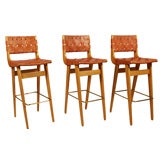Set of Three Barstools by Henry Kann