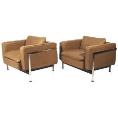 Pair of Atlas Club Chairs by Robert Haussmann