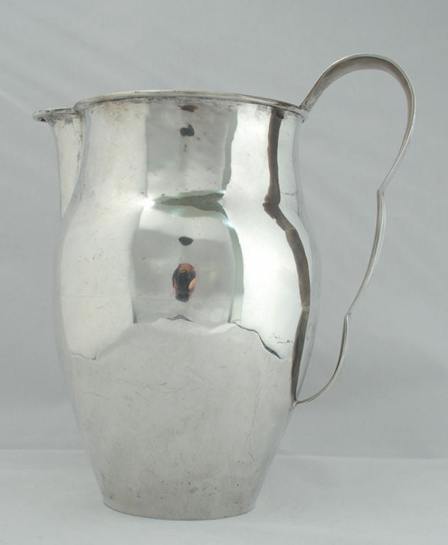 Large Antique William Spratling Sterling Pitcher In Excellent Condition In San Francisco, CA
